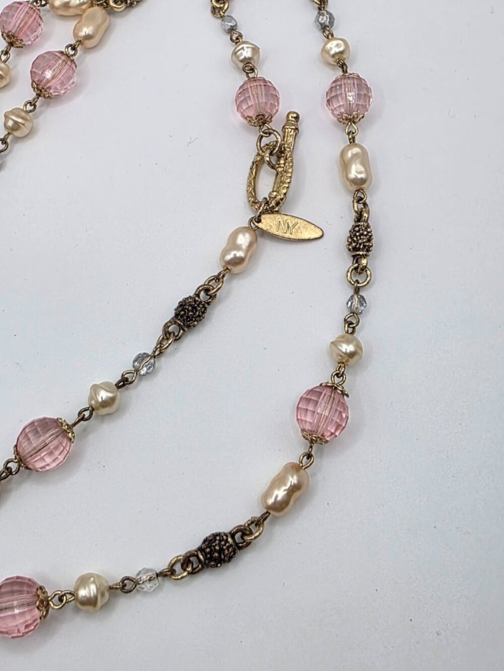 Premier Designs Nova Earrings & NY Pink Pearl 44" Necklace Set - Picture 3 of 3